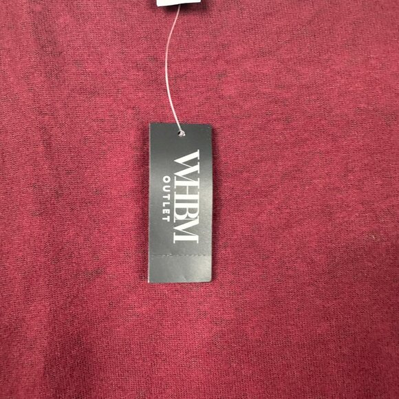 NWT White House Black Market Satin Trim Snit Top Heathered Zinfandel M #WHBM4 - Picture 7 of 10